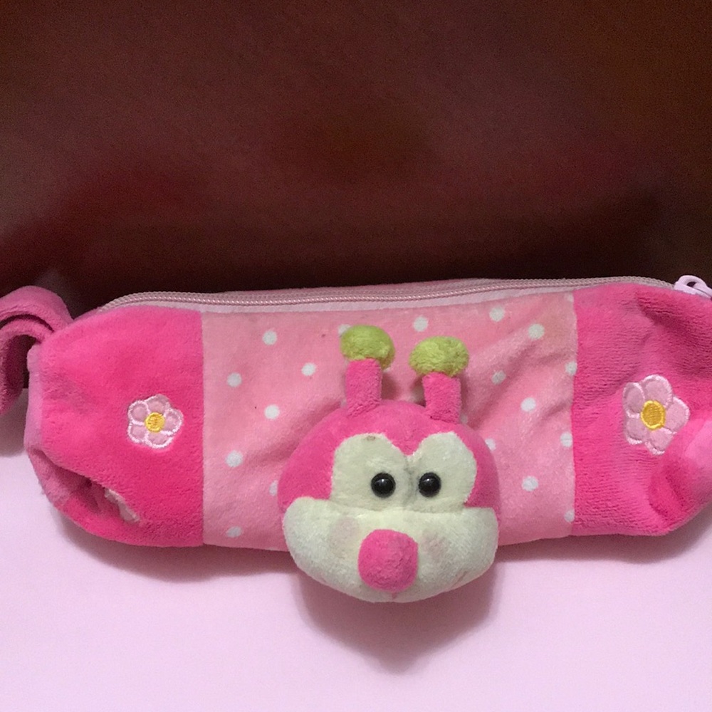 Girl’s Pink Bee Pencil Pouch/Bag for School Supplies